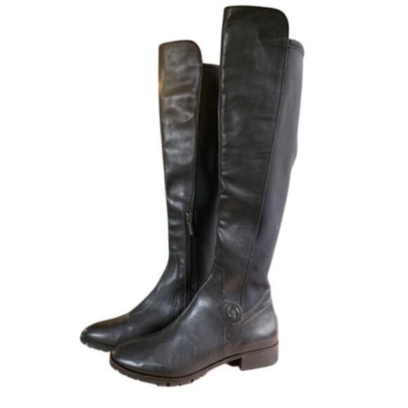 Karl Lagerfeld Paris Over-The-Knee Leather Riding Equestrian Boots Size 8 - Picture 3 of 9